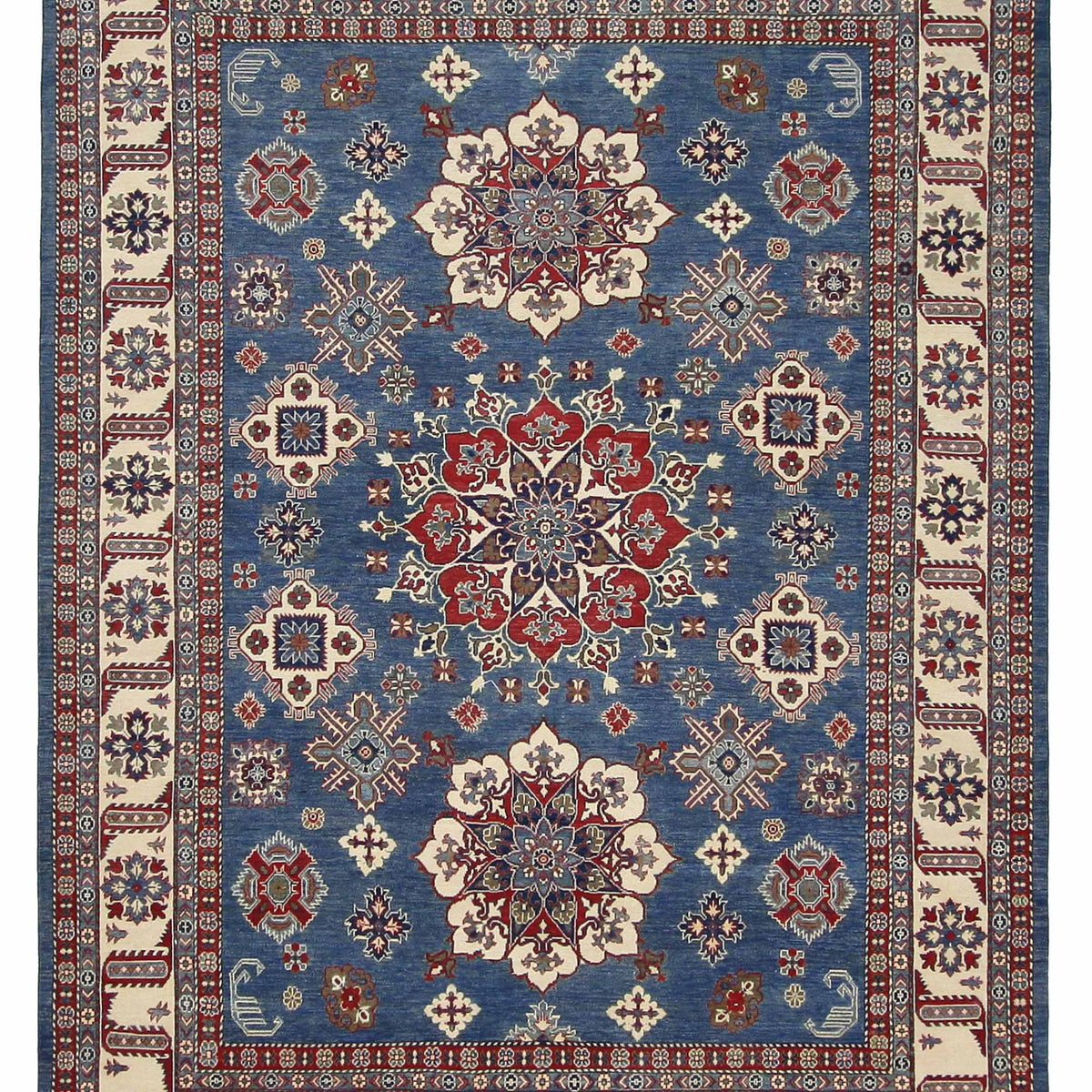 Pacific Kazak  Blue Ivory Traditional