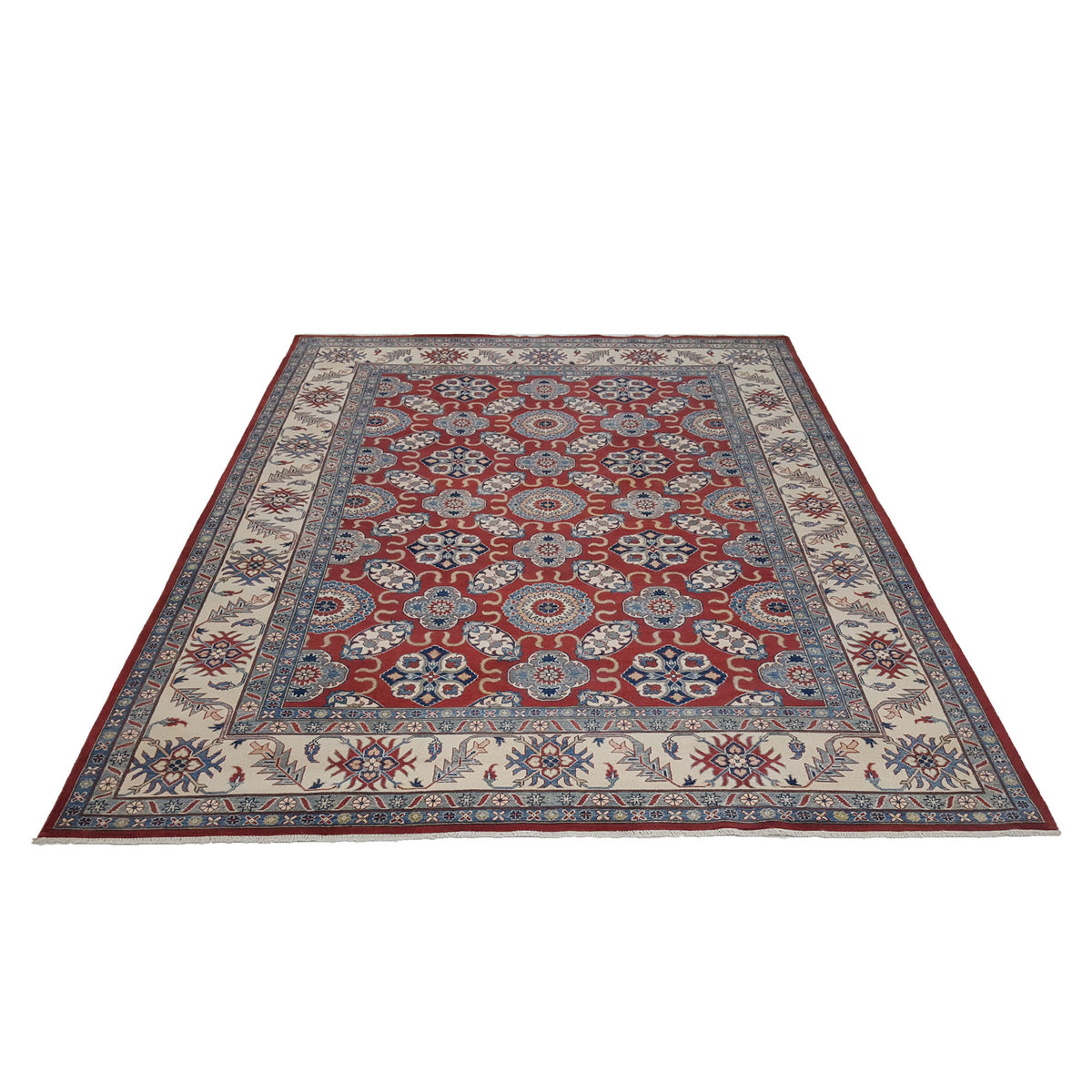 Pacific Kazak 41715 Red Ivory Traditional Hand Knotted Rug