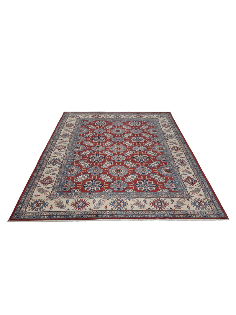 Pacific Kazak 41715 Red Ivory Traditional Hand Knotted Rug