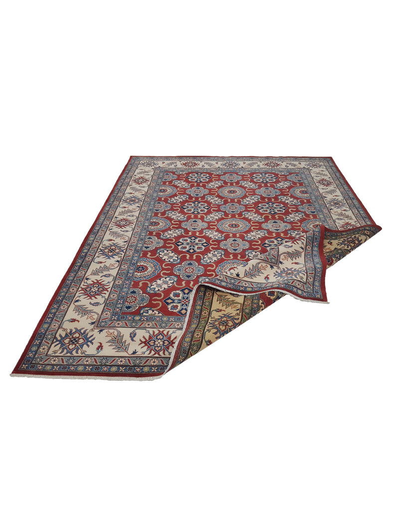 Pacific Kazak 41715 Red Ivory Traditional Hand Knotted Rug