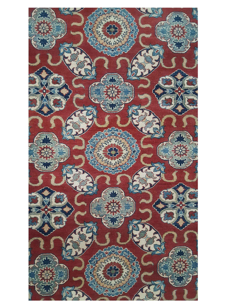Pacific Kazak 41715 Red Ivory Traditional Hand Knotted Rug