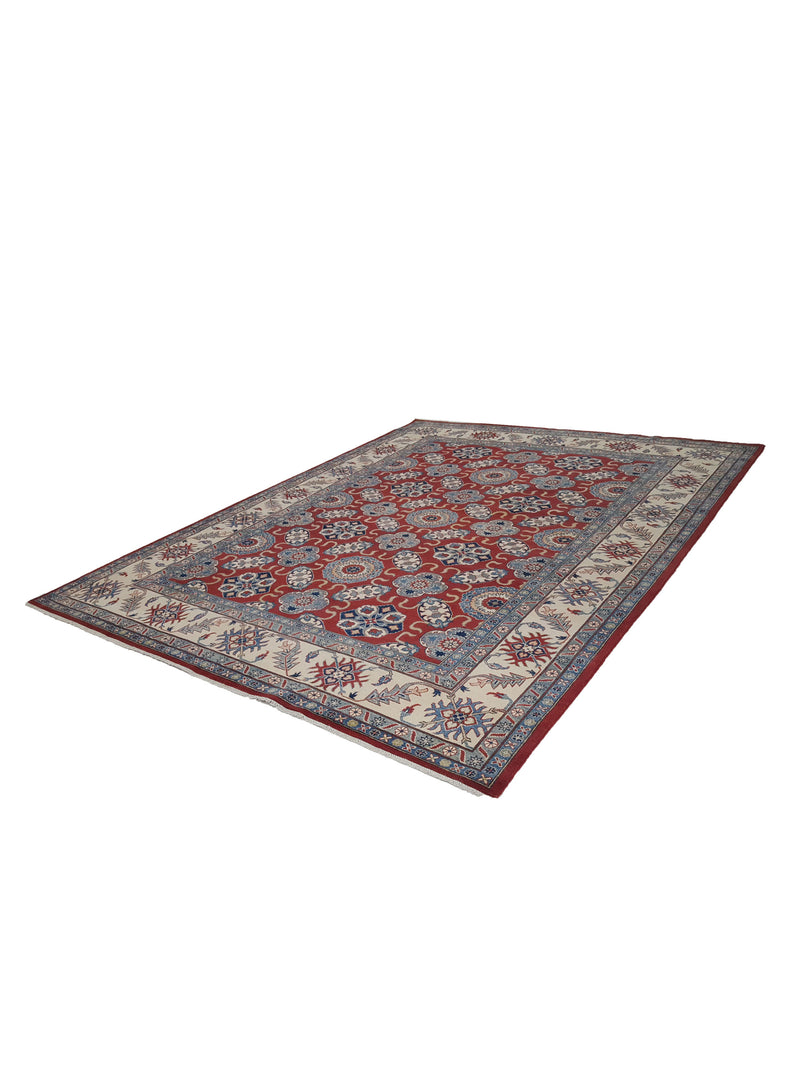 Pacific Kazak 41715 Red Ivory Traditional Hand Knotted Rug
