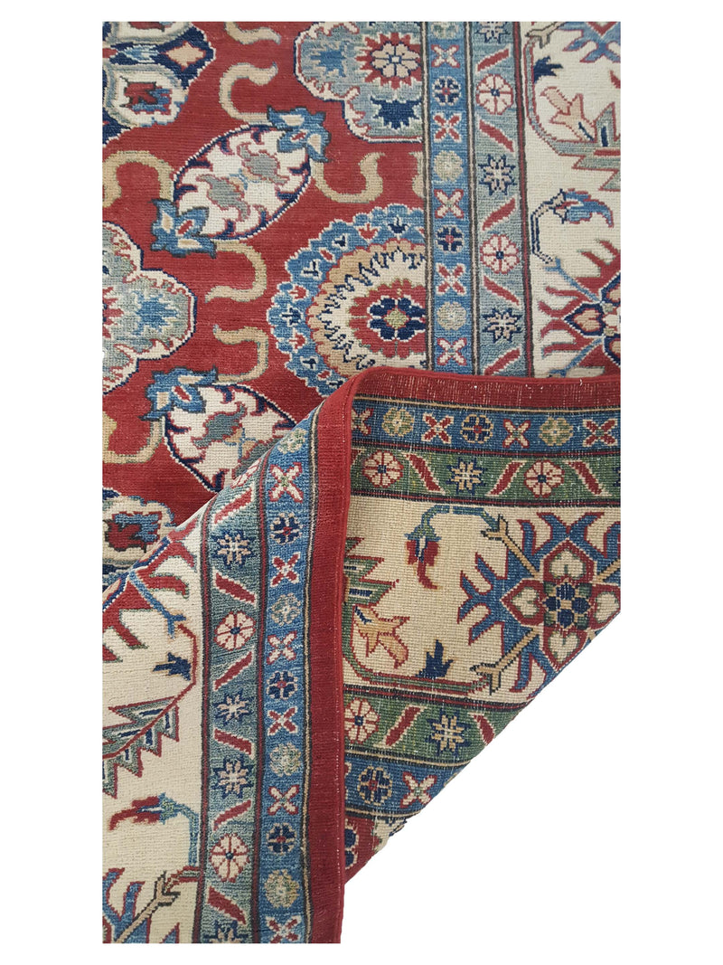 Pacific Kazak 41715 Red Ivory Traditional Hand Knotted Rug