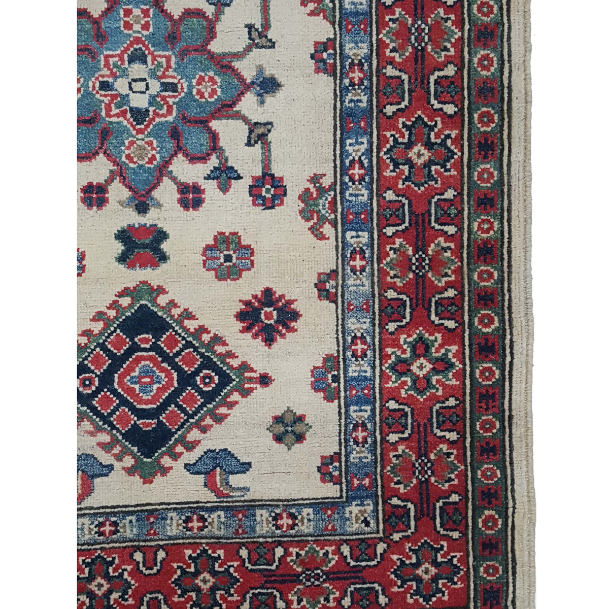 Pacific Kazak 41719 Ivory Red Traditional Hand Knotted Rug