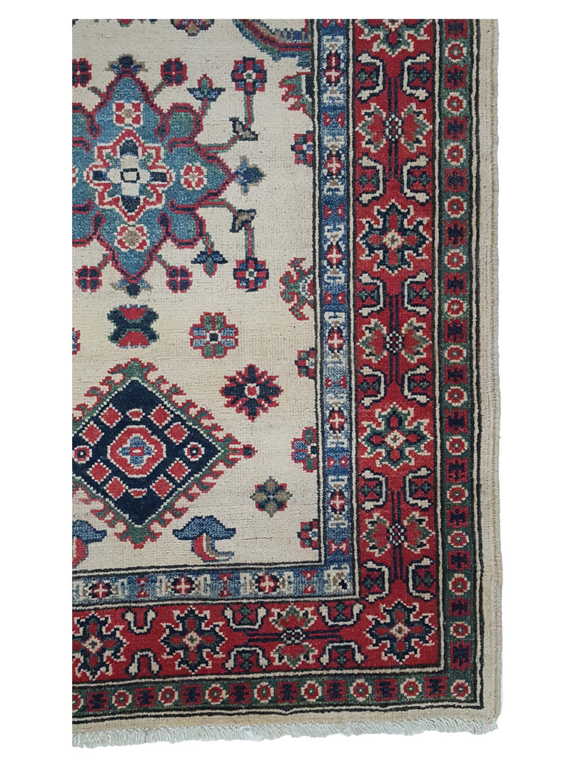 Pacific Kazak 41719 Ivory Red Traditional Hand Knotted Rug