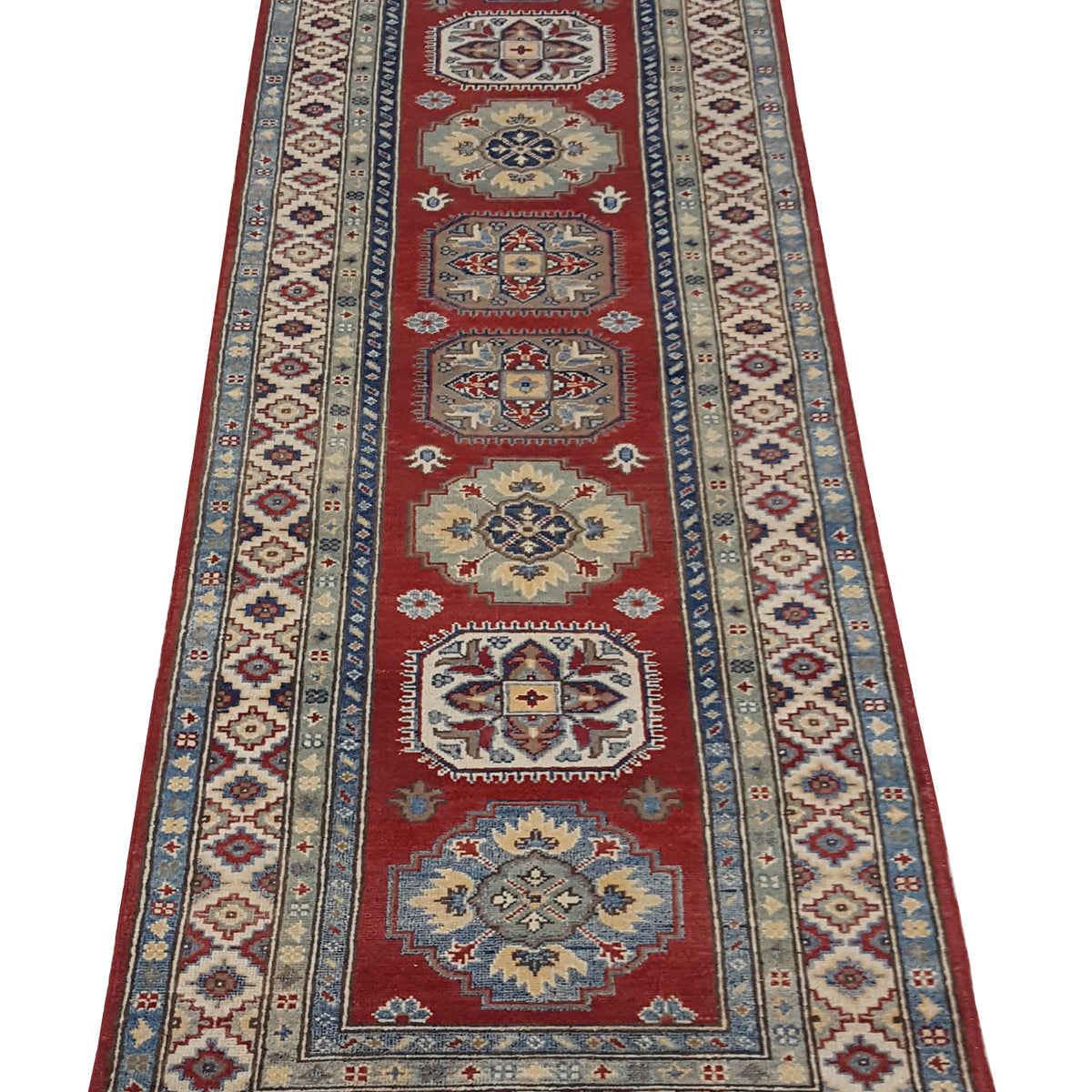 Pacific Kazak 41722 Red Ivory Traditional Hand Knotted Rug
