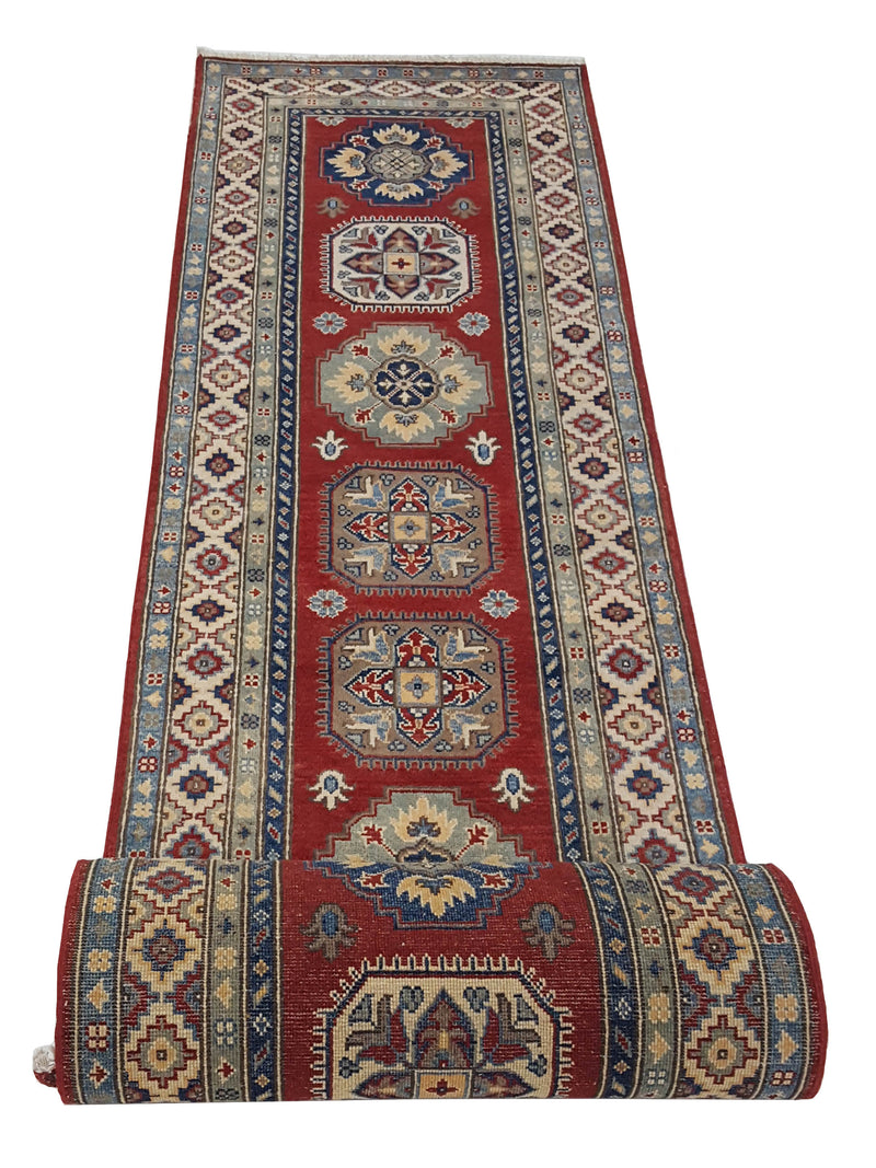 Pacific Kazak 41722 Red Ivory Traditional Hand Knotted Rug
