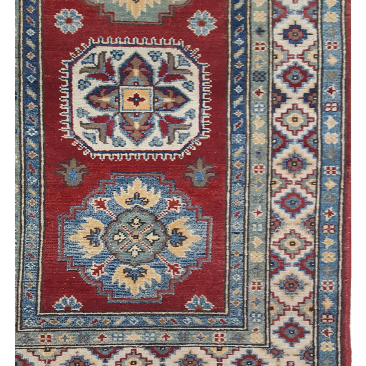 Pacific Kazak 41722 Red Ivory Traditional Hand Knotted Rug