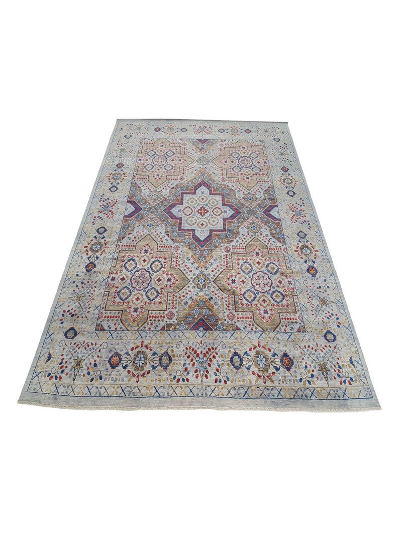 Pacific Soft Melody 41726 Grey Multi Traditional Hand Knotted Rug