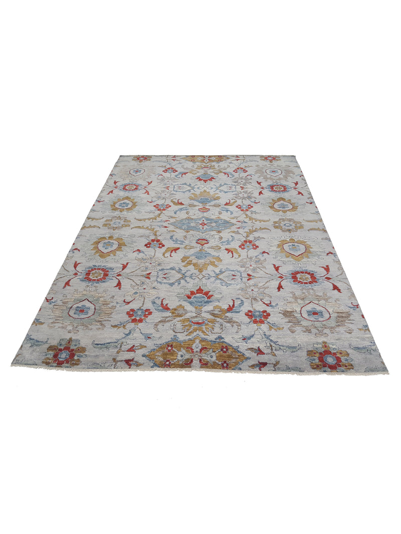 Pacific Soft Melody 41729 Grey Multi Transitional Hand Knotted Rug
