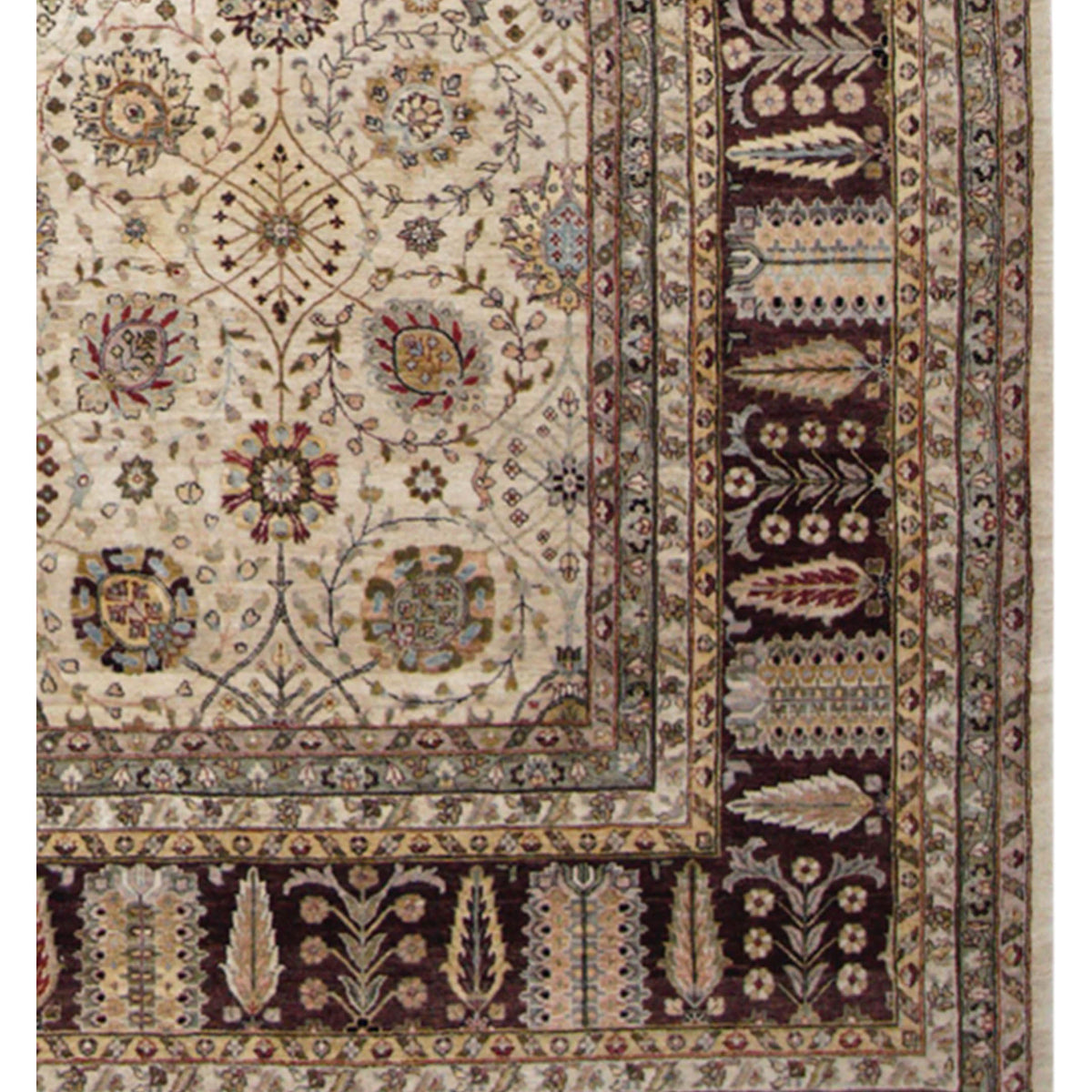 Pacific Crown 41736 Beige Brown Traditional Hand Knotted Rug