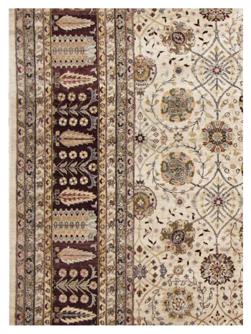 Pacific Crown 41736 Beige Brown Traditional Hand Knotted Rug