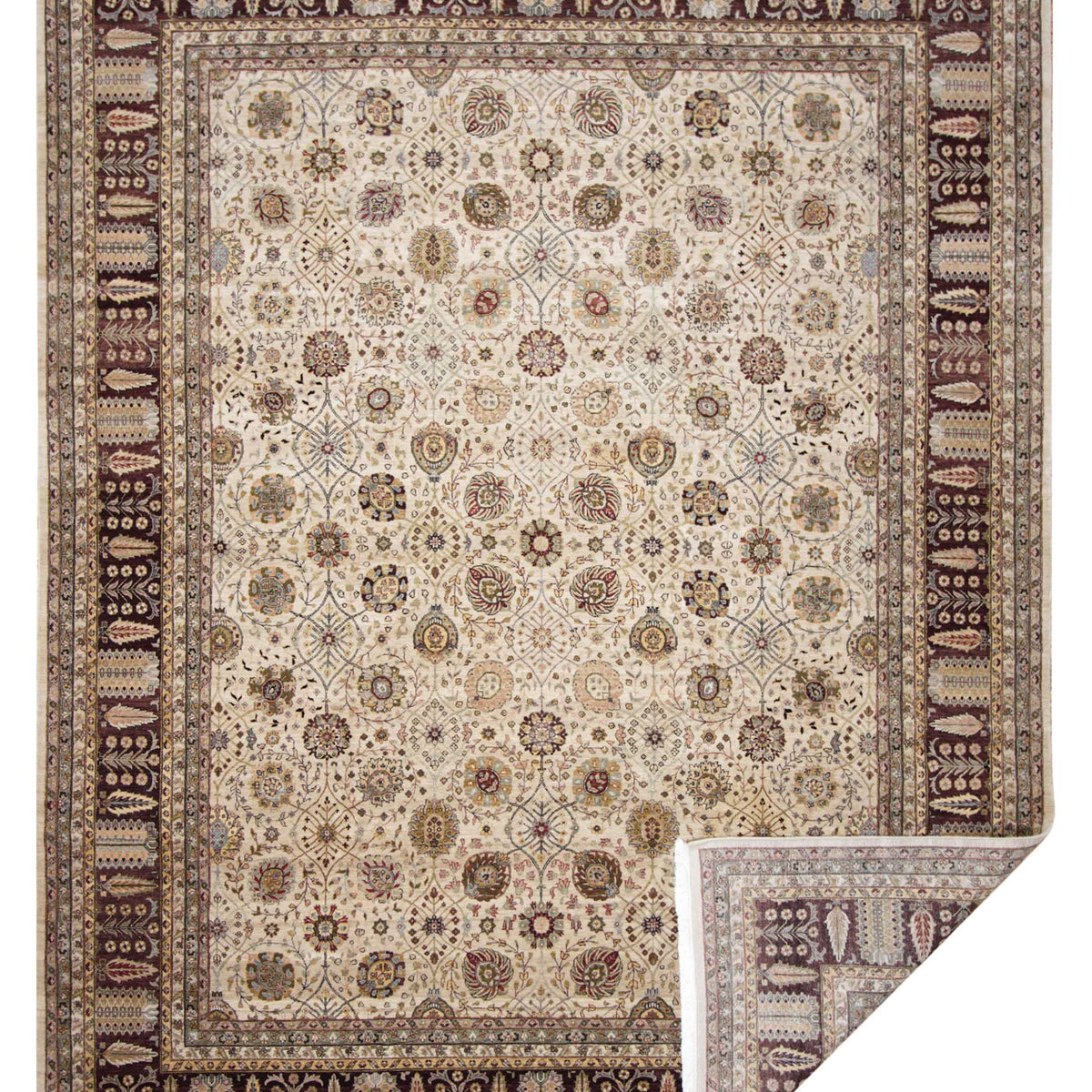 Pacific Crown 41736 Beige Brown Traditional Hand Knotted Rug