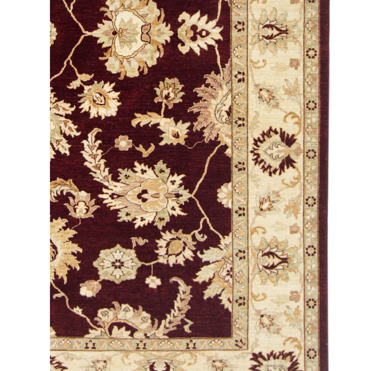 Pacific Ziegler 41739 Burgundy Beige Traditional Hand Knotted Rug