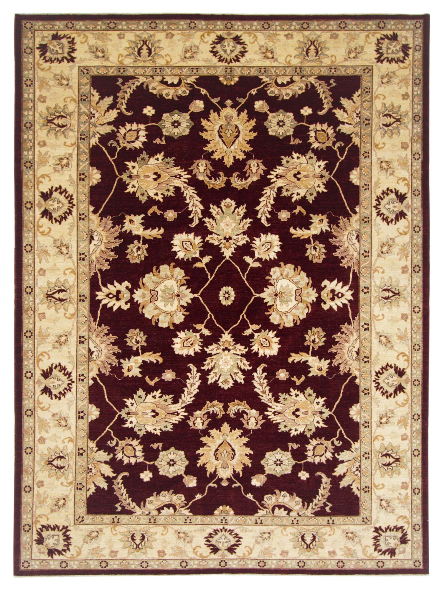 Pacific Ziegler  Burgundy Beige Traditional