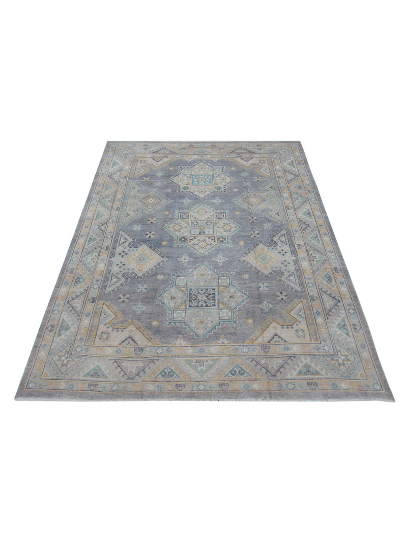 Pacific Ushak 41748 Grey Ivory Transitional Hand Knotted Rug