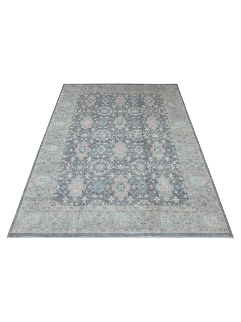 Pacific Ziegler Silk Route 41751 Grey Lt.Grey Transitional Hand Knotted Rug
