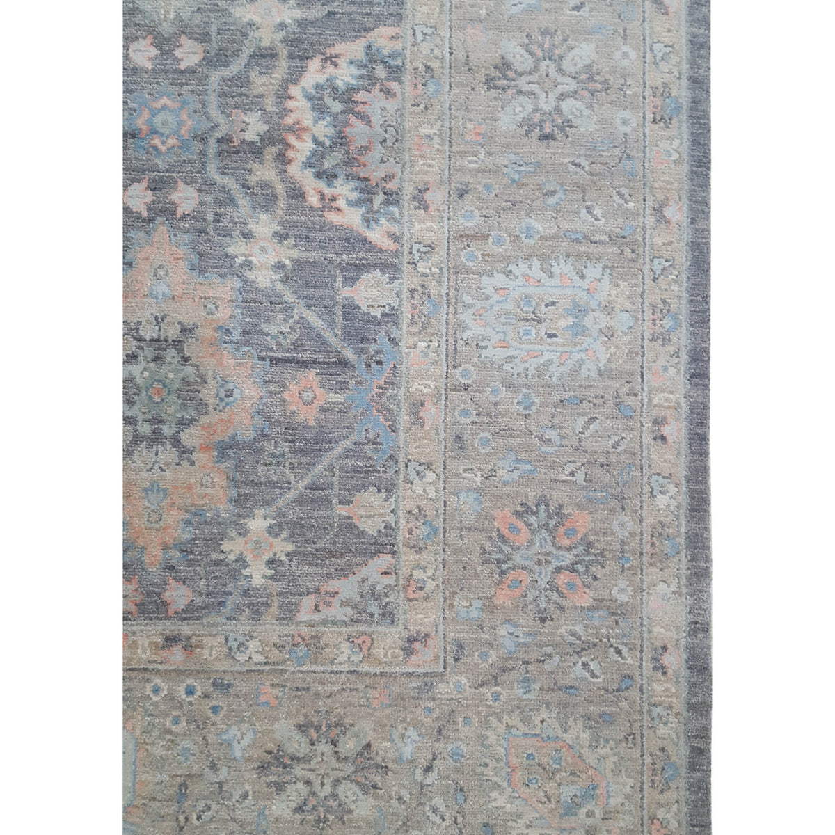 Pacific Ziegler Silk Route 41751 Grey Lt.Grey Transitional Hand Knotted Rug