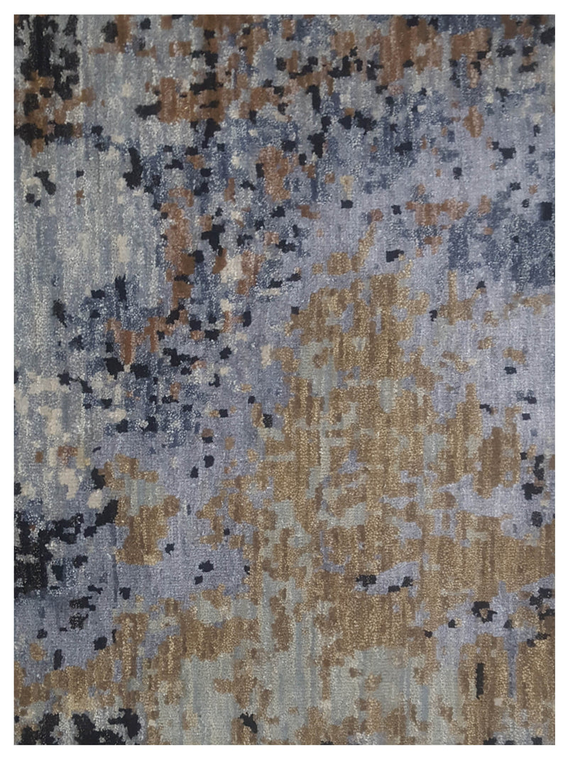 Pacific Galaxy 41759 Brown Multi Modern Hand Knotted Rug