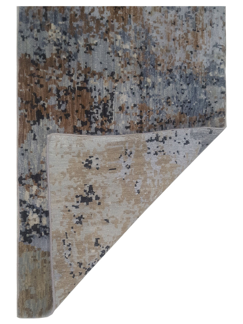 Pacific Galaxy 41759 Brown Multi Modern Hand Knotted Rug