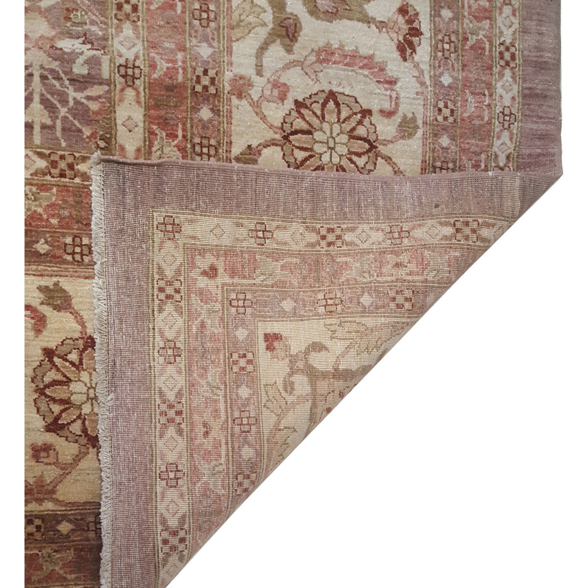 Pacific Ziegler 41760 Aubergine Beige Transitional Hand Knotted Rug