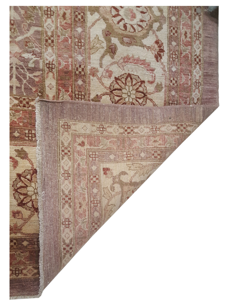 Pacific Ziegler 41760 Aubergine Beige Transitional Hand Knotted Rug