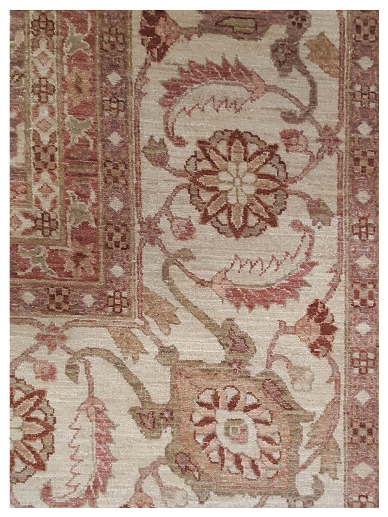 Pacific Ziegler 41760 Aubergine Beige Transitional Hand Knotted Rug