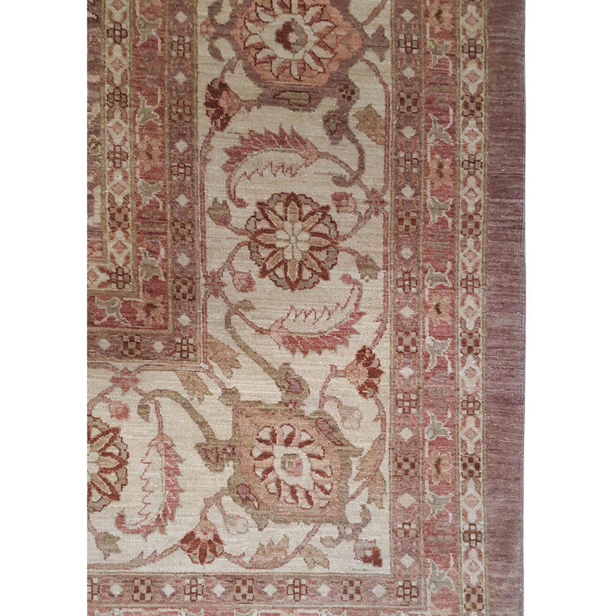 Pacific Ziegler 41760 Aubergine Beige Transitional Hand Knotted Rug