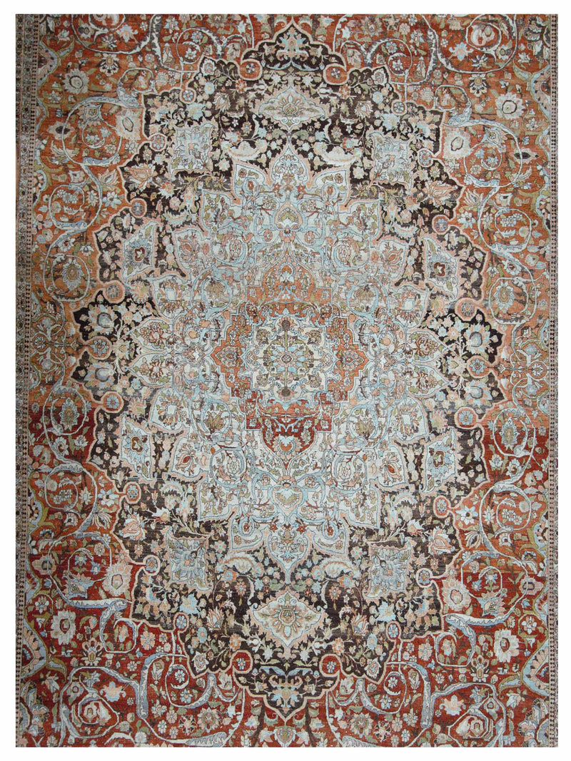 Fasa Antique Tabriz  Rust Plum Traditional