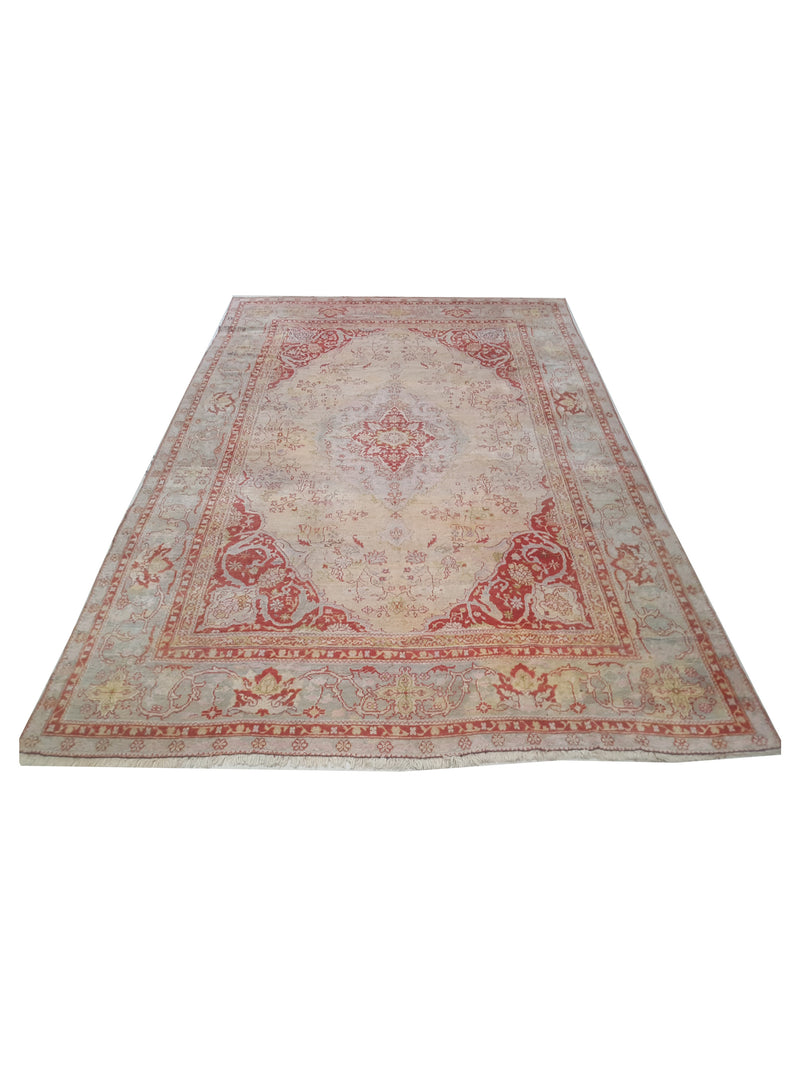 Fasa Antique Ushak 41763 Taupe Rust Traditional Antique Rug