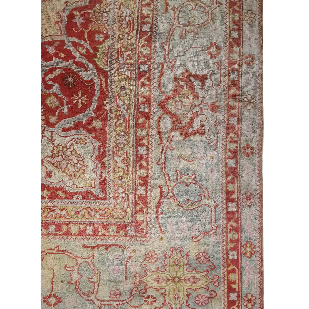 Fasa Antique Ushak 41763 Taupe Rust Traditional Antique Rug