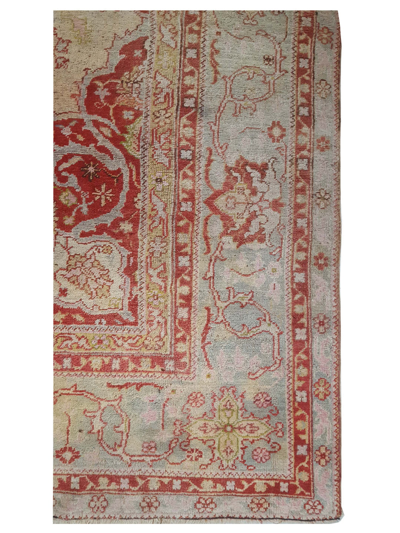 Fasa Antique Ushak 41763 Taupe Rust Traditional Antique Rug