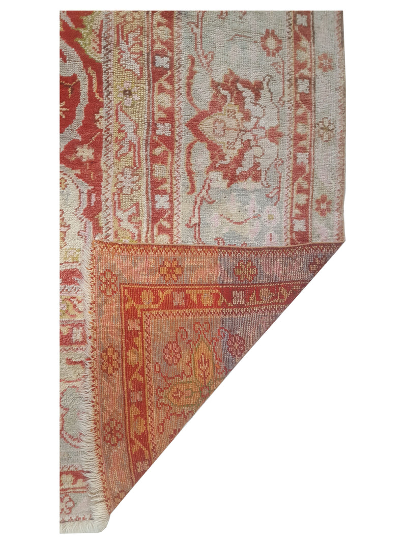 Fasa Antique Ushak 41763 Taupe Rust Traditional Antique Rug