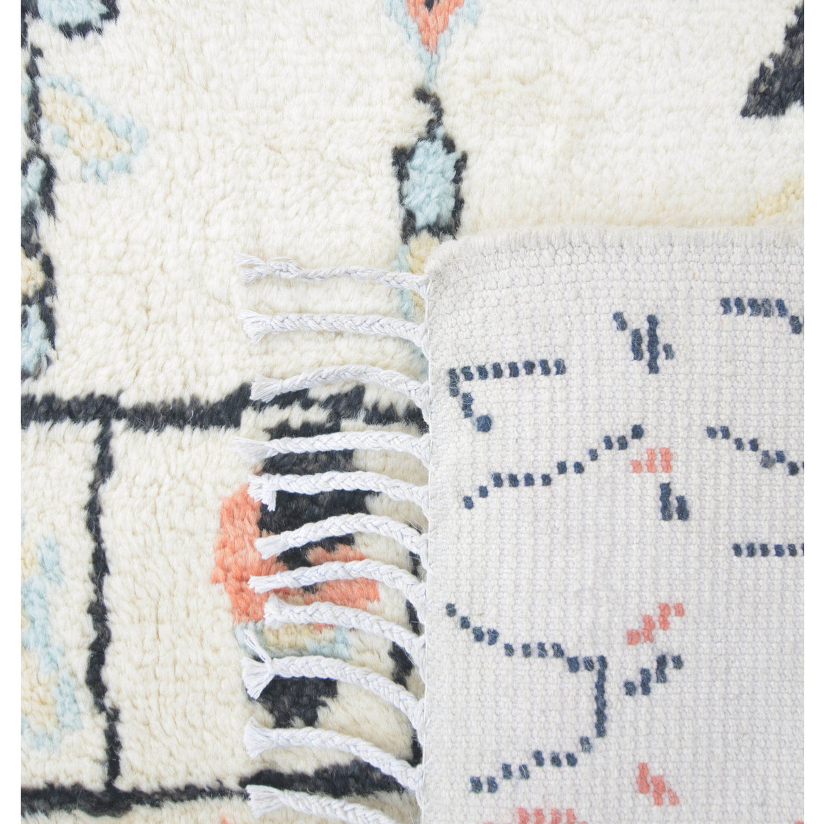 Pacific Moroccan MC-43400 Ivory Multi Transitional Hand Knotted Rug