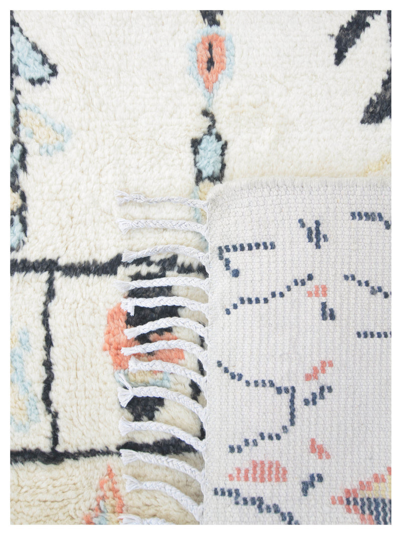 Pacific Moroccan MC-43400 Ivory Multi Transitional Hand Knotted Rug