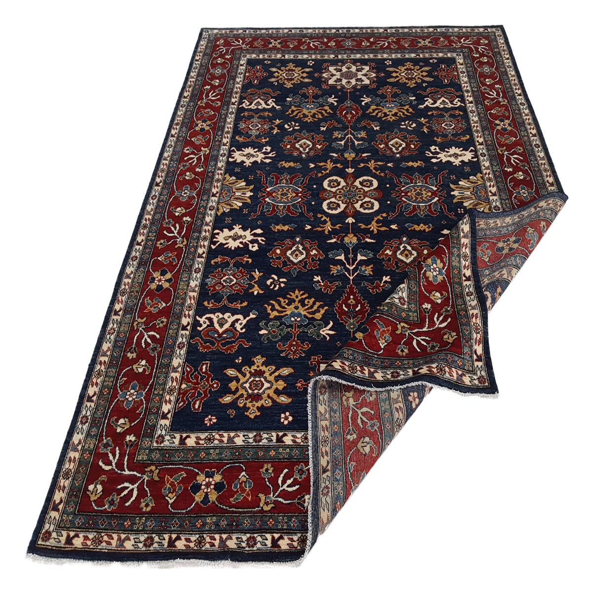 Pacific Ziegler 41778 Navy Red Transitional Hand Knotted Rug