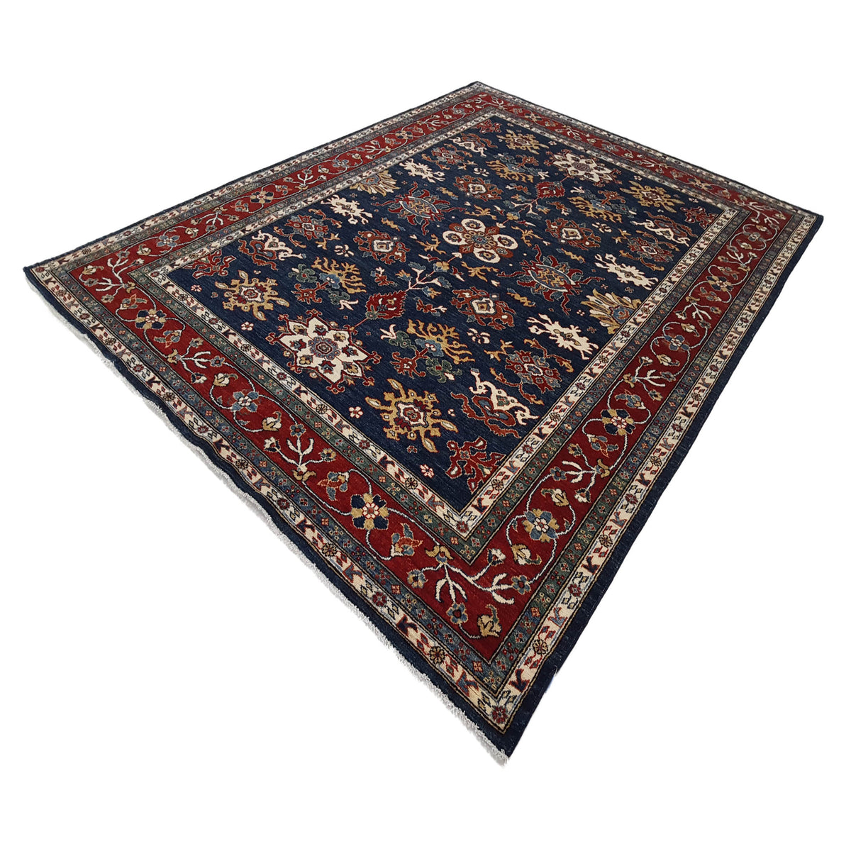 Pacific Ziegler 41778 Navy Red Transitional Hand Knotted Rug