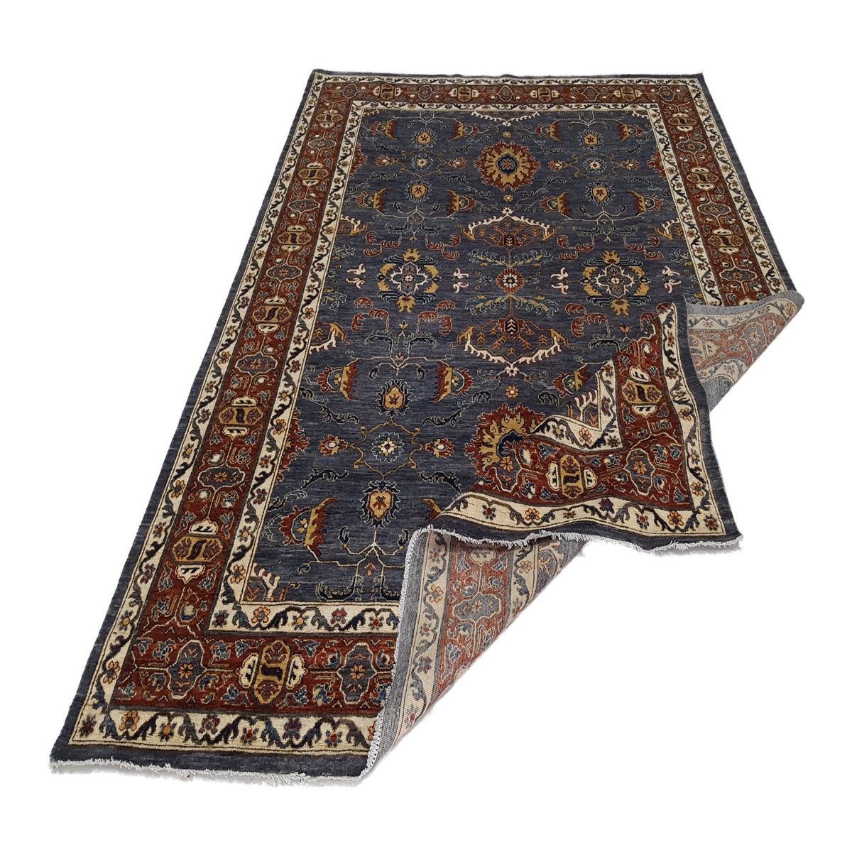 Pacific Ziegler 41781 Grey Rust Transitional Hand Knotted Rug
