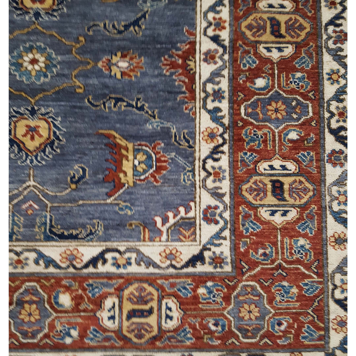 Pacific Ziegler 41781 Grey Rust Transitional Hand Knotted Rug