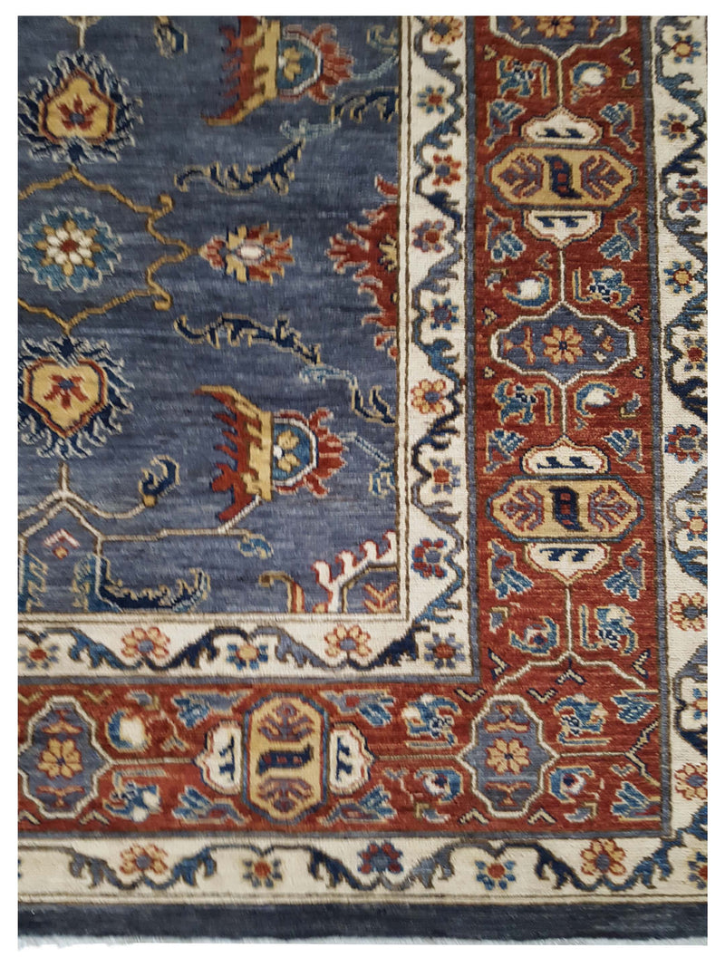 Pacific Ziegler 41781 Grey Rust Transitional Hand Knotted Rug