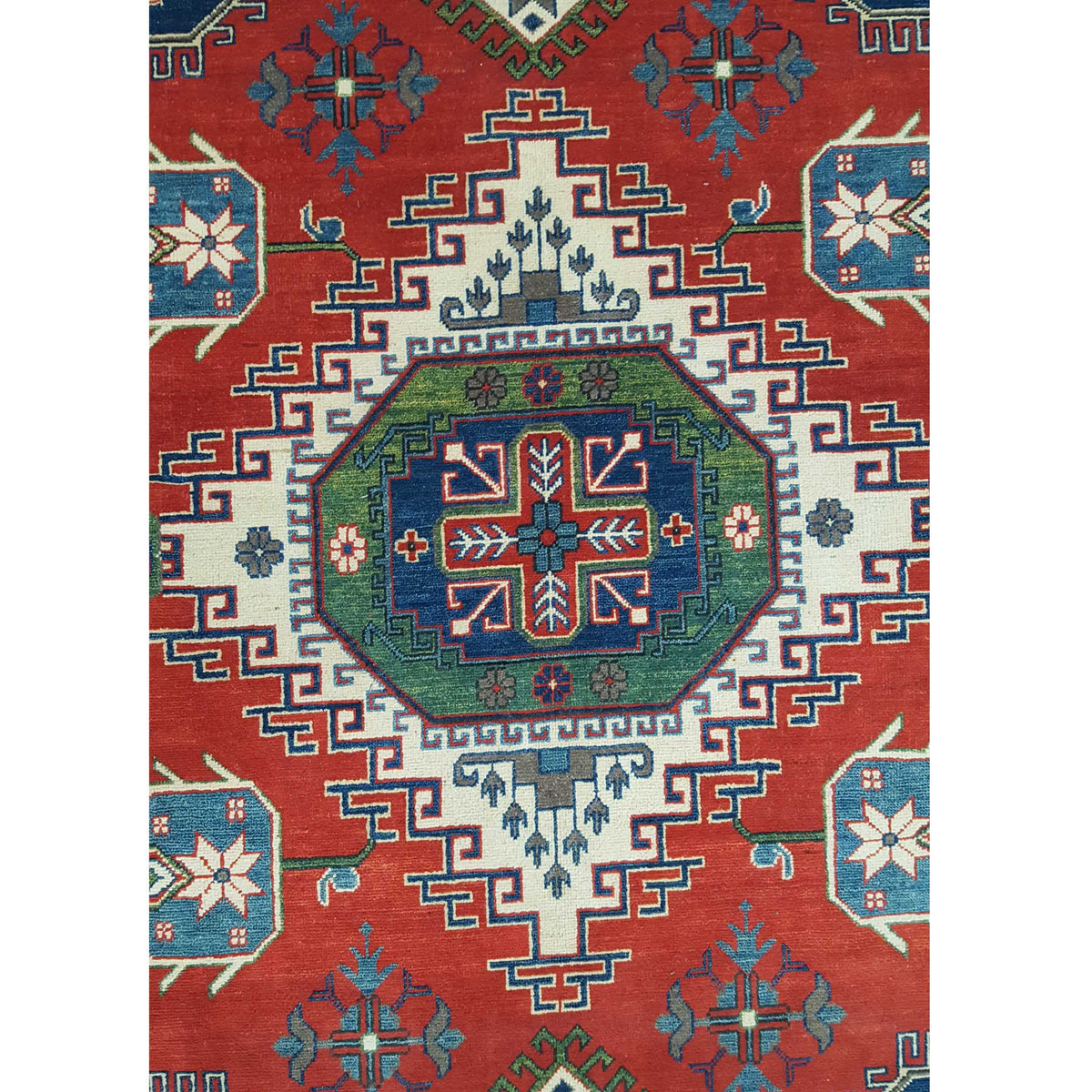 Pacific Kazak 41792 Red Ivory Traditional Hand Knotted Rug