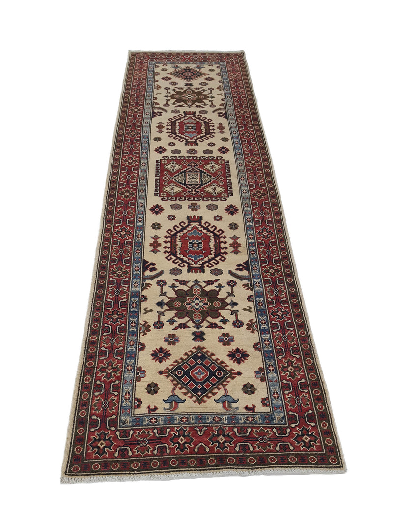 Pacific Kazak 41823 Ivory Red Traditional Hand Knotted Rug