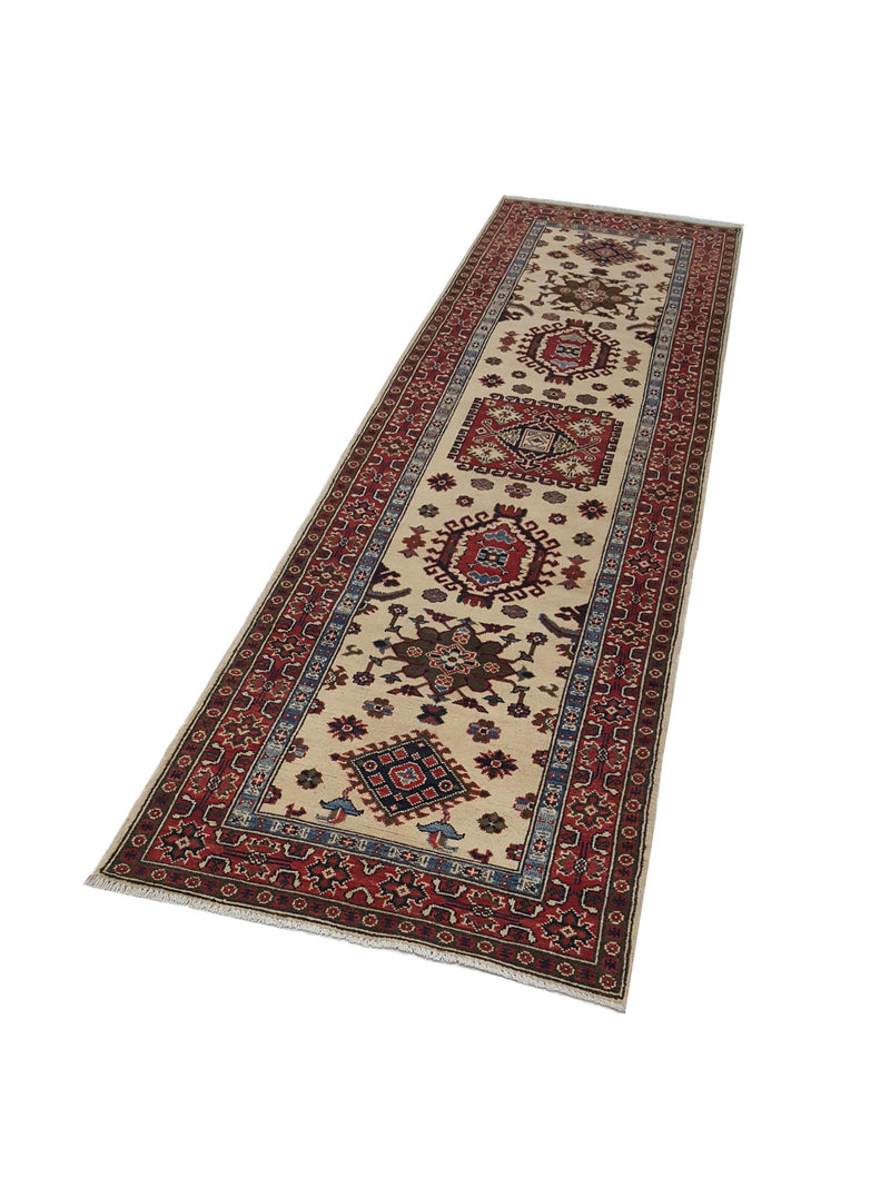 Pacific Kazak 41823 Ivory Red Traditional Hand Knotted Rug