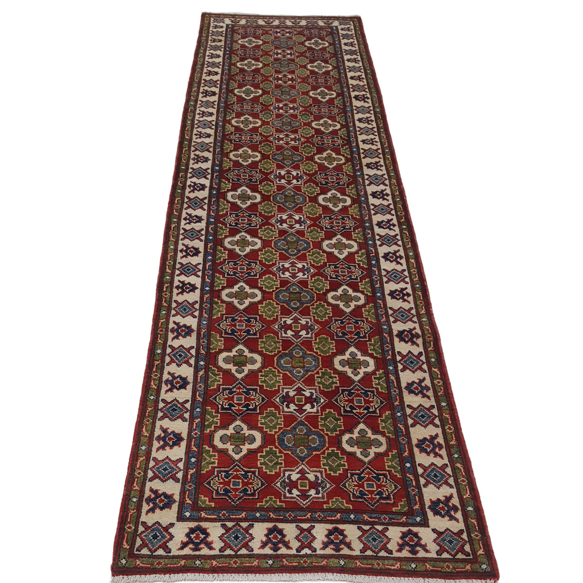 Pacific Kazak 41825 Red Ivory Traditional Hand Knotted Rug