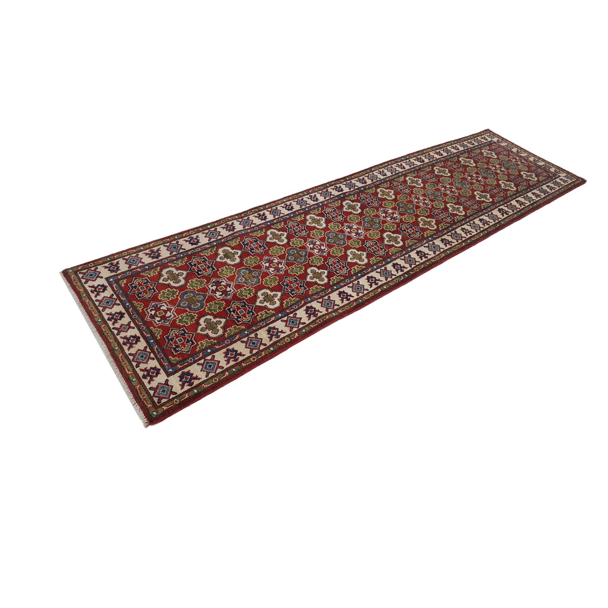 Pacific Kazak 41825 Red Ivory Traditional Hand Knotted Rug
