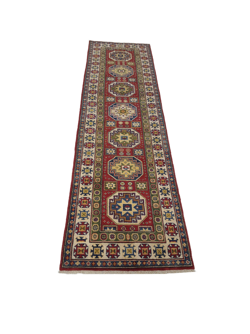 Pacific Kazak 41828 Red Ivory Traditional Hand Knotted Rug