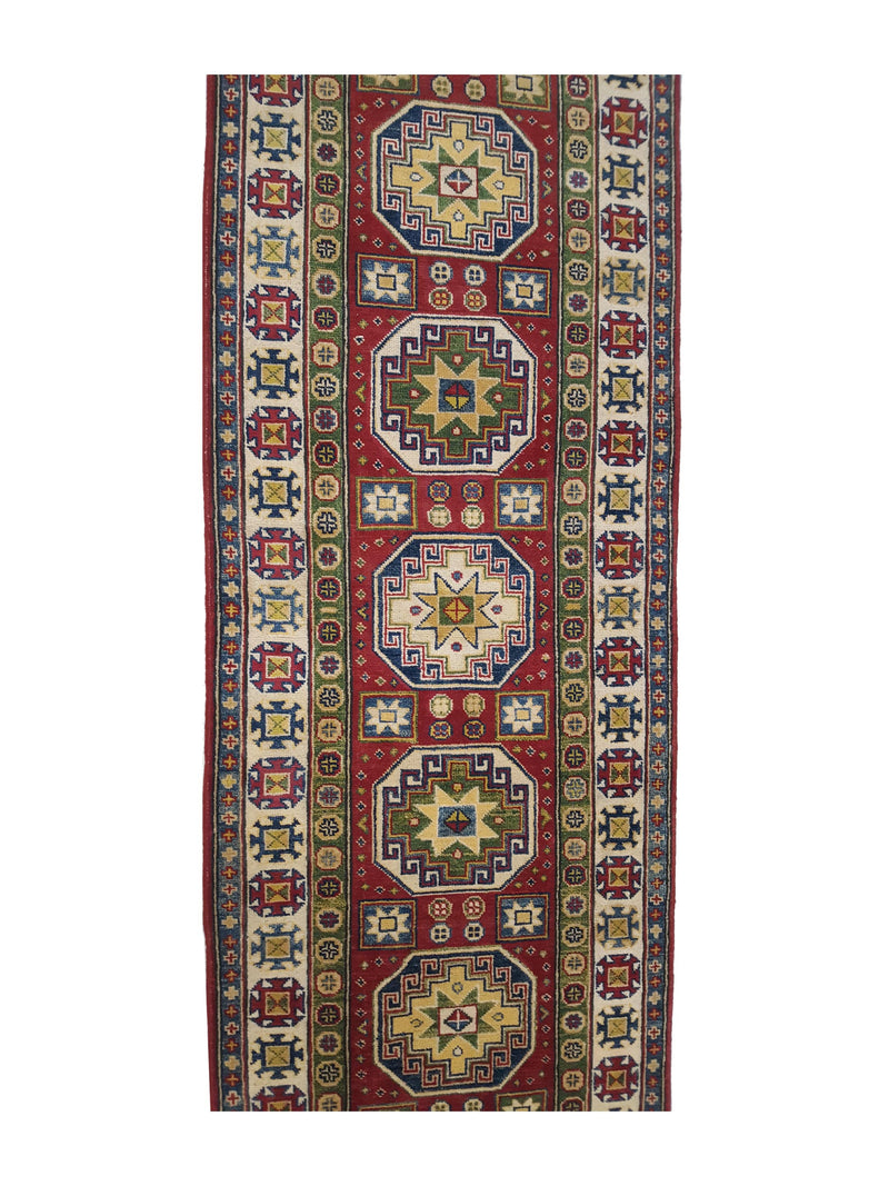 Pacific Kazak 41828 Red Ivory Traditional Hand Knotted Rug
