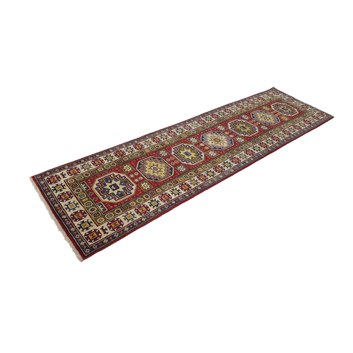Pacific Kazak 41828 Red Ivory Traditional Hand Knotted Rug