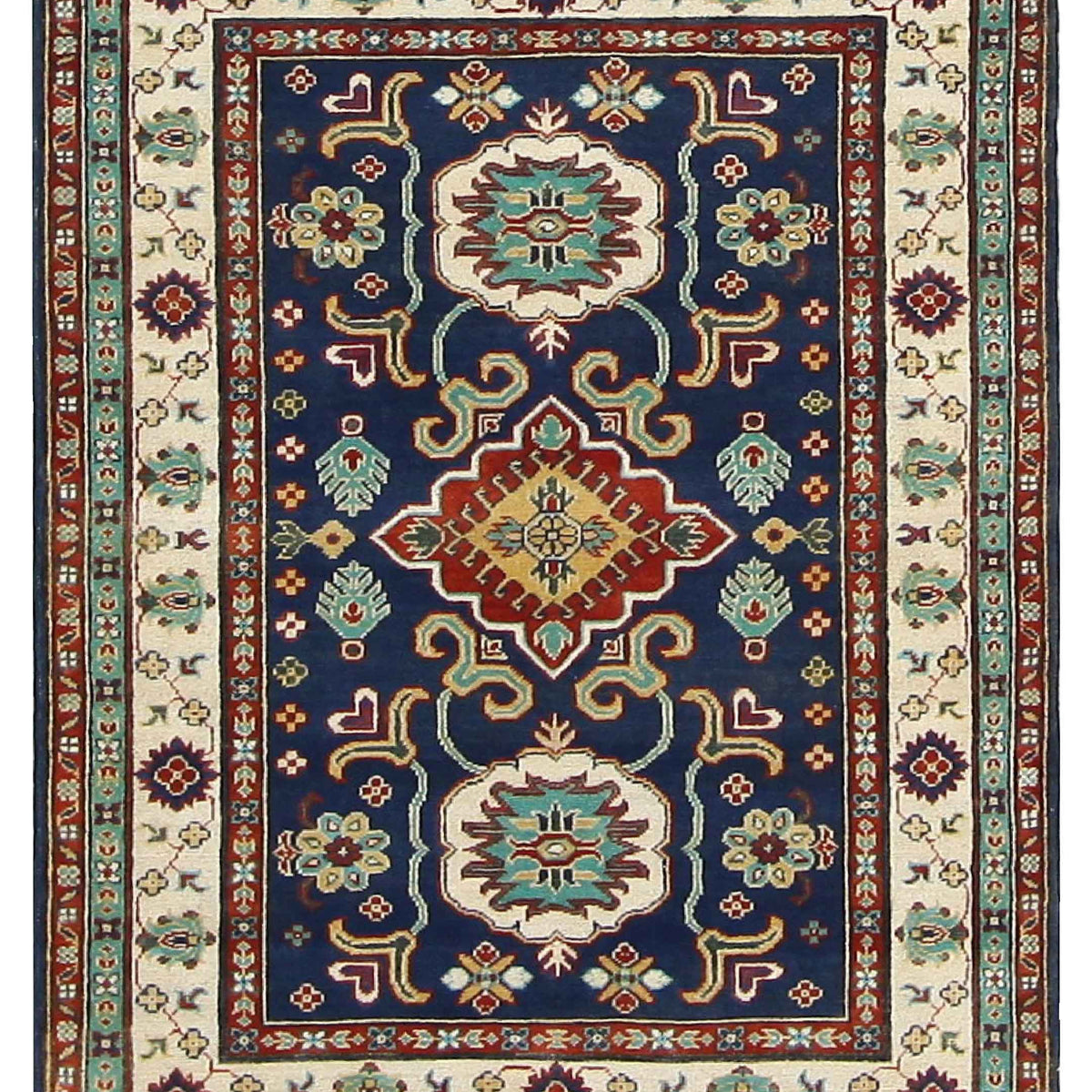 Pacific Kazak  Navy Ivory Traditional