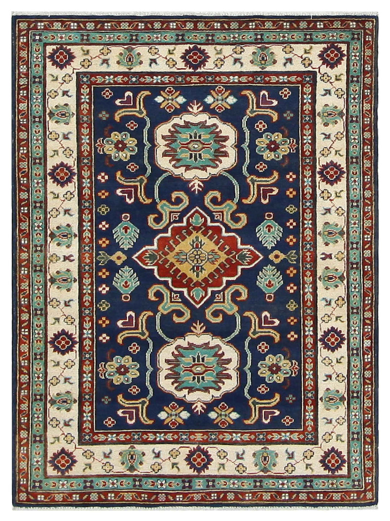 Pacific Kazak  Navy Ivory Traditional